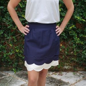 Floret for Anthropologie scallop skirt